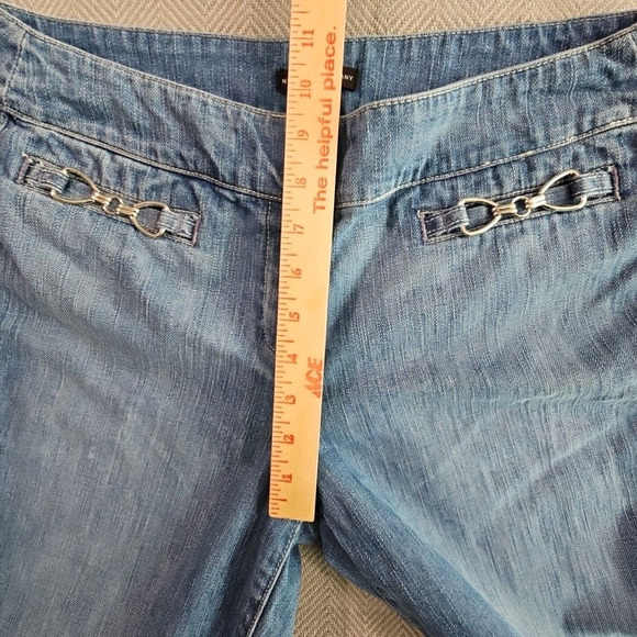 New York & Company Jeans Women's Denim 12 (32x31) Light Blue Wide Leg 11in Wide - Picture 10 of 16